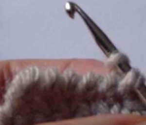 Points du tricot au crochet : écrevisse