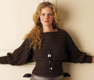 tricoter un pull femme chauve souris