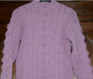 tricoter un pull irlandais femme